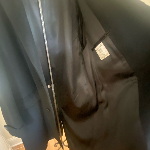 Men’s Black Vintage Italian Fabric Top Coat SIZE 44 ! - Picture 10 of 13